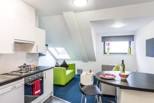 Kitchen, Destiny Student – Shrubhill (Campus Accommodation) in Broughton