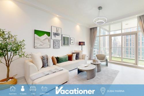 Vacationer Holiday Homes I Luxurious 2 Bedroom I Balcony with Marina & City Views I Prime Location, Dubai