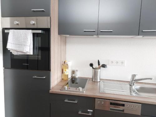 廚房, Rooftop Apartments - Modernes Studioapartment für 3 Personen (Rooftop Apartments - Modernes Studioapartment fur 3 Personen) in 朗格瑙