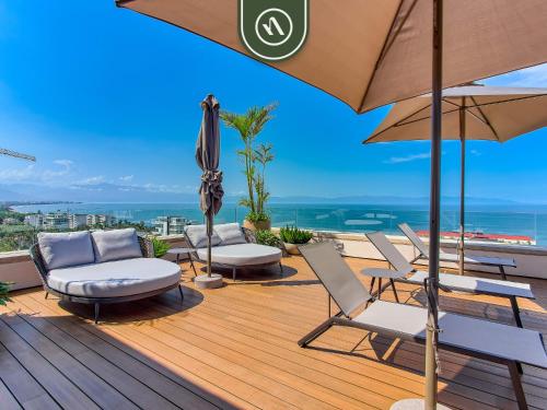 New 1 BR Condo with Amazing Rooftop Pool - Jacuzzi in Bucerías, Mexico