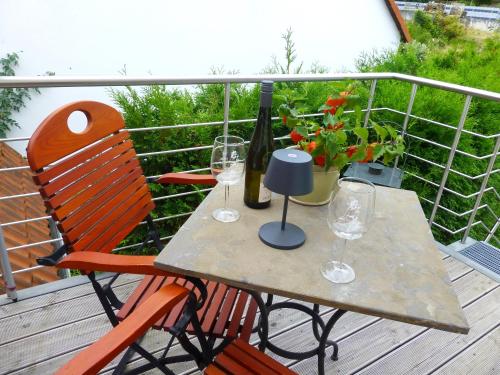 شرفة/ تراس, Winzerlodge, Wohnung Hatzelberg in جليسزيلين-جليشورباش