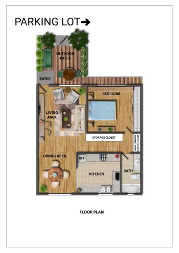 Hollywood Hills: laundry+parking+patio+kitchen+AC