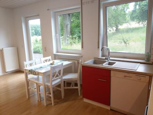 Konyha, Wald-Apartment in Niederfrohna