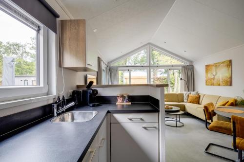 Modern ingericht chalet op groen park op de Veluwe Modern ingericht chalet op groen park op de Veluwe