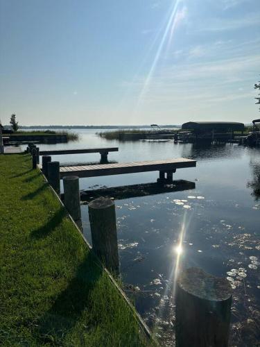 Red Barn Lodge with a Boat slip at Leach Lake in Walker, USA