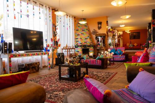 صالة مشتركة/ منطقة التلفزيون, Hotel Pumakala in Chucuito