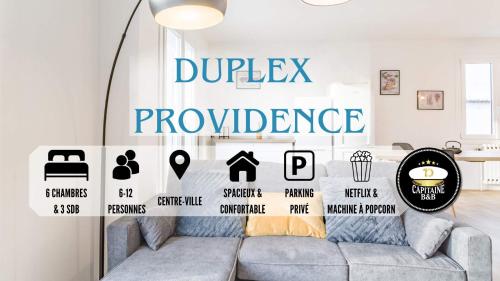 Duplex Providence - Idéal Groupe - Confort - Parking Privé, Troyes