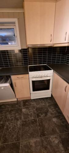 кухня, Tur og sentrumsnær sokkel-leilighet in Опдал