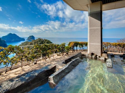 Hot spring bath, Hotel Dougashima New Ginsui in Dogashima