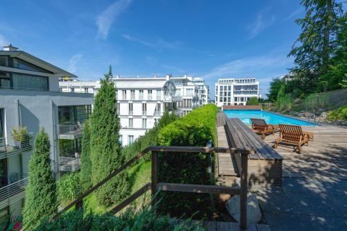 Swimming pool, Villa Paula in Sellin - Penthouse mit Kamin und Dachterrasse in Ostseebad Sellin