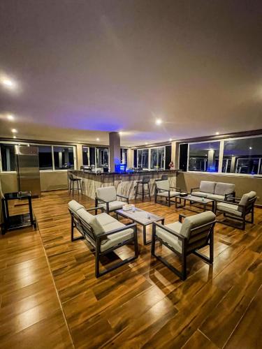 balkon/terras, Residence Aïcha (Residence Aicha) in Bamako