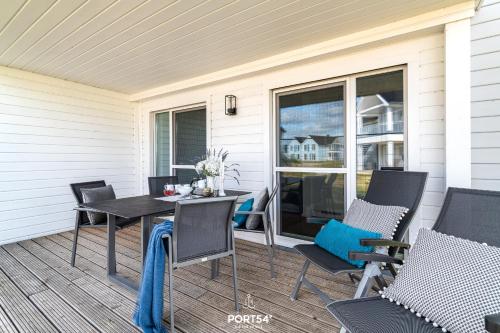 ระเบียง/ชานเรือน, Ferienwohnung Sonnenaufgang Olpenitz in โอลเพนิทซ์