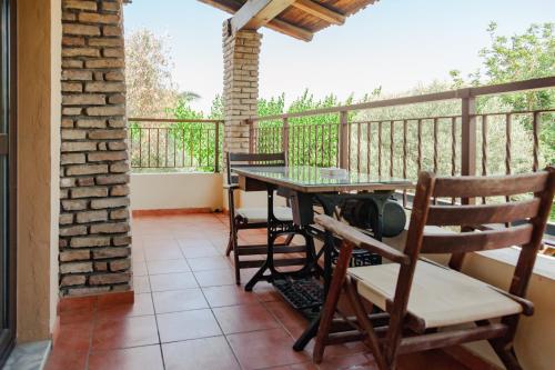 Balcony/terrace, AMNISIADES APARTMENTS in Nea Alikarnassos