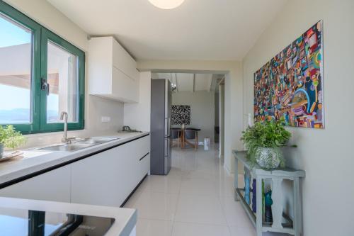 Kitchen, Gallery Villa with Pool, 300m Beach, Sea Views in Viannos