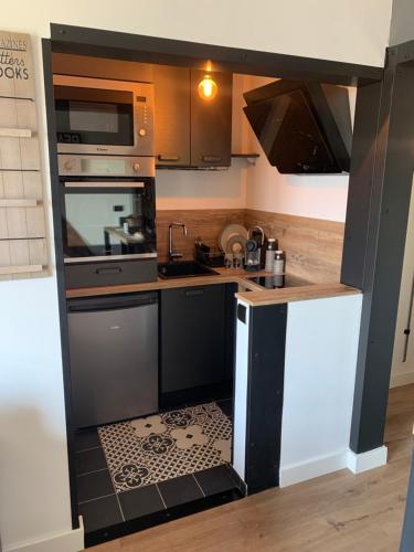 廚房, Appartement terrasse Vendée Globe (Appartement terrasse Vendee Globe) in 萊薩布勒多洛納