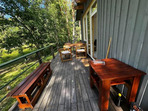 Erkély/terasz, Ferien auf Husarö, Åsas Haus (Ferien auf Husaro, Asas Haus) in Svartso