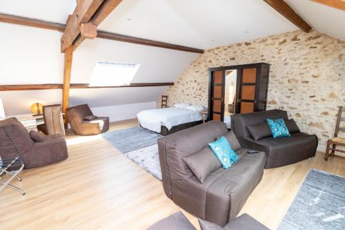 サン=パルドゥ=フォンガル Gites du Domaine d'Auxonnettes L&J EVENEMENTS 3つ星 ホテル 客室