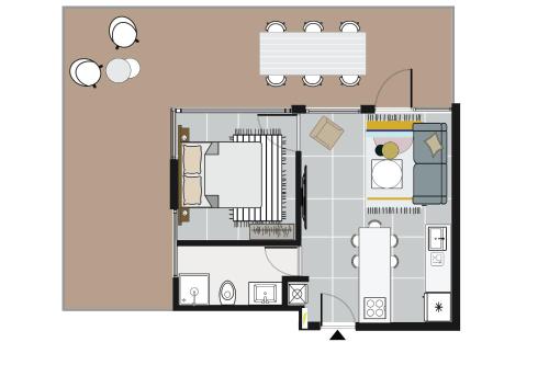One Bedroom Apartment with Garden image 10