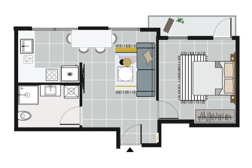 One Bedroom Apartment with Balcony image 1