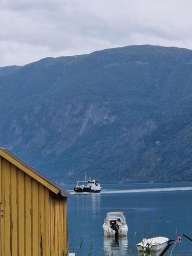 Feriehus ved fjorden i Solvorn in Luster