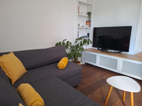 jaettu olohuone/TV alue, Tornyos Apartman in Ispitaalja