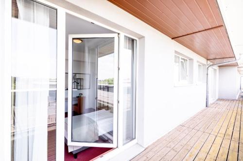 Balkon/Terrasse, Hotel Aviva Leipzig Neue Messe in Leipzig