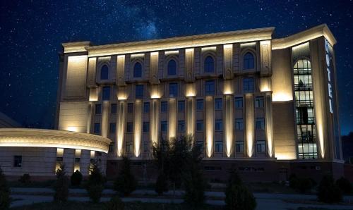 Exterior view, Antalya Grand Palace in Urgench