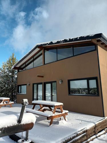 Viesnīcas āriene, Cabañas Abedul (Cabanas Abedul) in Villa Lago Meliquina