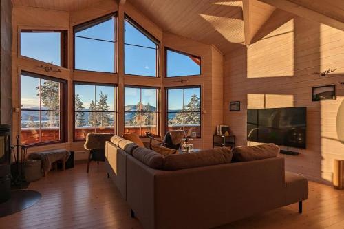Jagatud salong / TV-ala, Ferienhaus in Vrådal mit Sauna, fußläufig zum Zentrum (Ferienhaus in Vradal mit Sauna, fußlaufig zum Zentrum) in Vradal