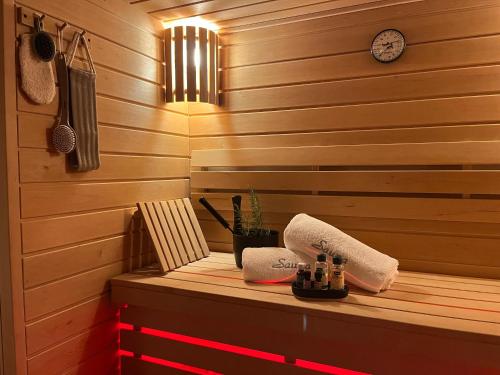 桑拿, Ferienhaus Casa Deluxe Dockweiler Eifel in 德賴布呂克