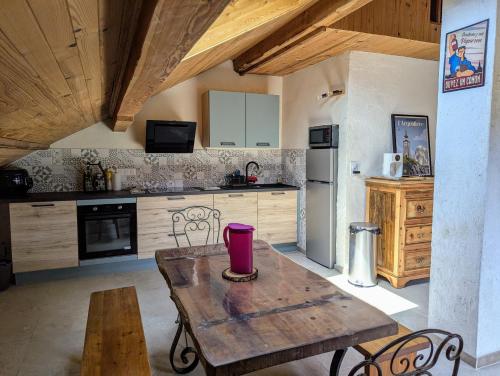 keuken, Grand appartement individuel in Vallouise