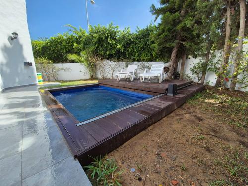 Maison moderne avec Piscine et accès plage - Résidence Jinen Hammamet