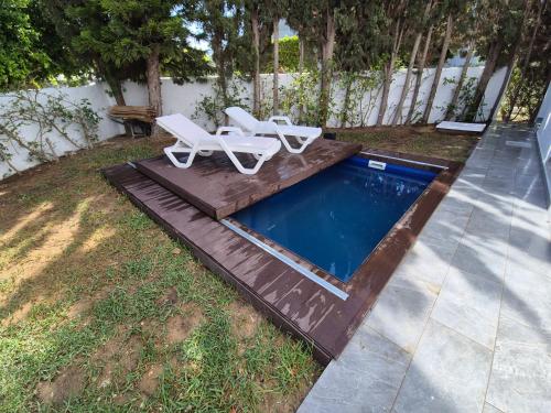 Maison moderne avec Piscine et accès plage - Résidence Jinen Hammamet