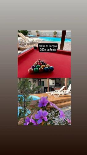 CASA com piscina e sinuca a 500m do BETO CARRERO, 1 suite e 2 quartos, 3bwc, a 300m da Praia com chu