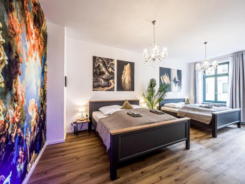 Große 3 Schlafzimmer Unterkunft mit Küche, Bad, Waschmaschine & Balkon am Zoo in Leipzig, Deutschland