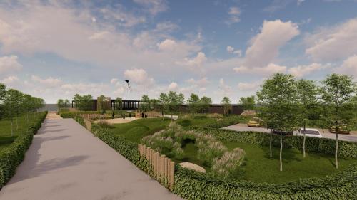 Enkhuizer Strand Chalet Strandpanorama Zweite Reihe mit Zaun Hausnr 203 in Boerenhoek Molenweg Burgwal