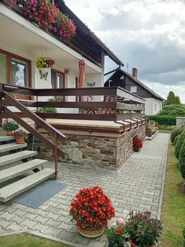 陽台/露台, Pension Kristýna (Pension Kristyna) in 卡斯皮斯克霍利