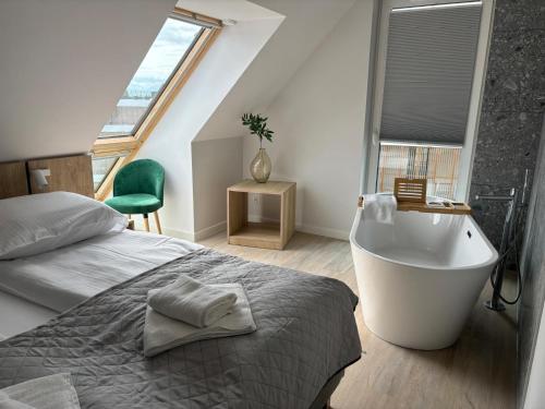 Luxury Two-Level Space with Balcony and Sauna