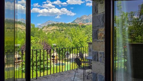 balkon/terras, Casas la Ribera Ordesa in Escalona
