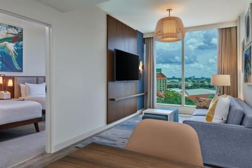 Signature Epcot View, Suite, 2 Queen, Sofa bed (Includes Early Entry To Disney Theme Parks) room in Walt Disney World Swan Reserve