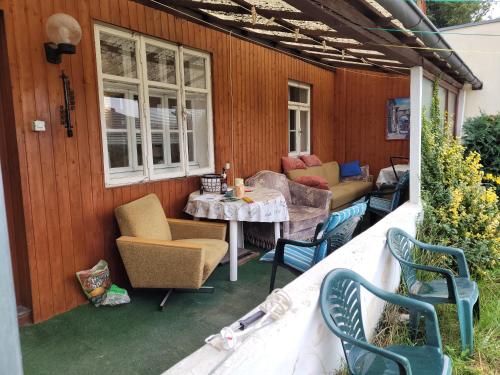 Balcony/terrace, Ferienhaus Vollaustattung in Schlitz