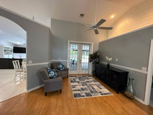 Golf course view & heated pool home