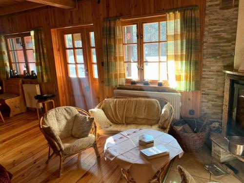 Balkons/terase, Ferienhaus Marianna am See - free Sauna, Ruderboot, Kajak & WLAN in Krživonoga