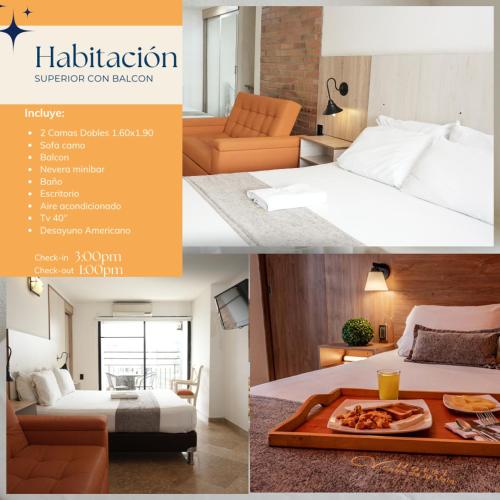 Superior Twin Room with City View room in Hotel Cabo de la Vela Medellin