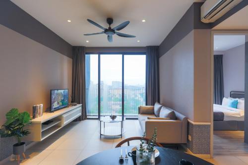Shared lounge/TV area, Millerz Square by Mykey Global near Taman Desa Medical Centre