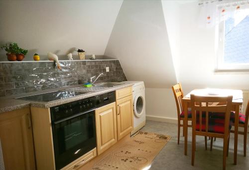 virtuve, Ferienwohnung Spatzennest in Lauter-Bernsbach