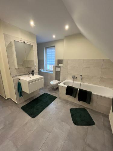 浴室, Ferienwohnung Lange in 卡爾貝/米爾德