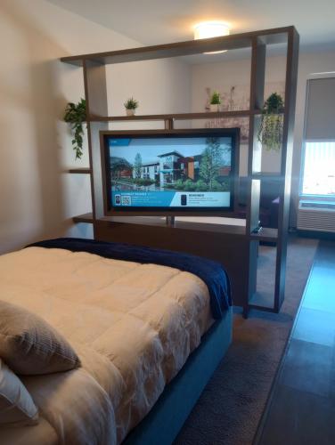 1 queen bed, 1 sofa bed