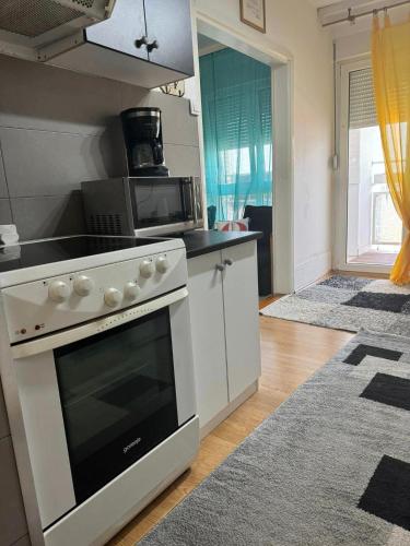 Konyha, Sweet Blue Apartment in Liman