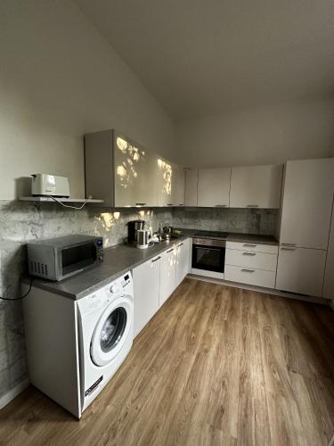 ห้องครัว, Unterkunft Mozart Magdeburg in กลางเมืองมักเดบูร์ก